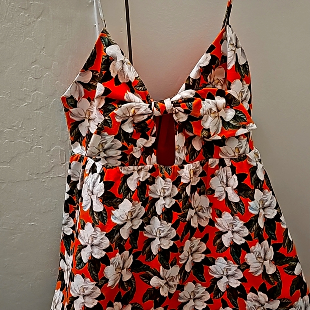 Orange floral dress Alice and Olivia Size 4